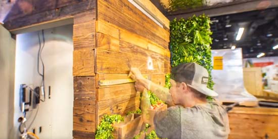 Installing your custom trade show displays.